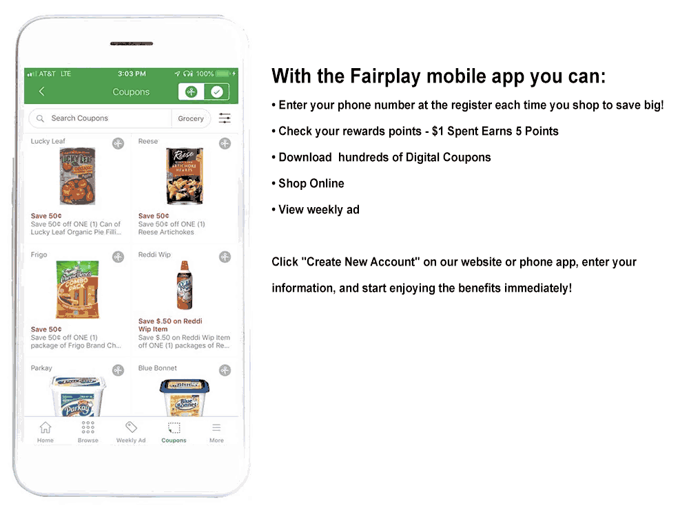 Fairplay Foods mobile app and rewards