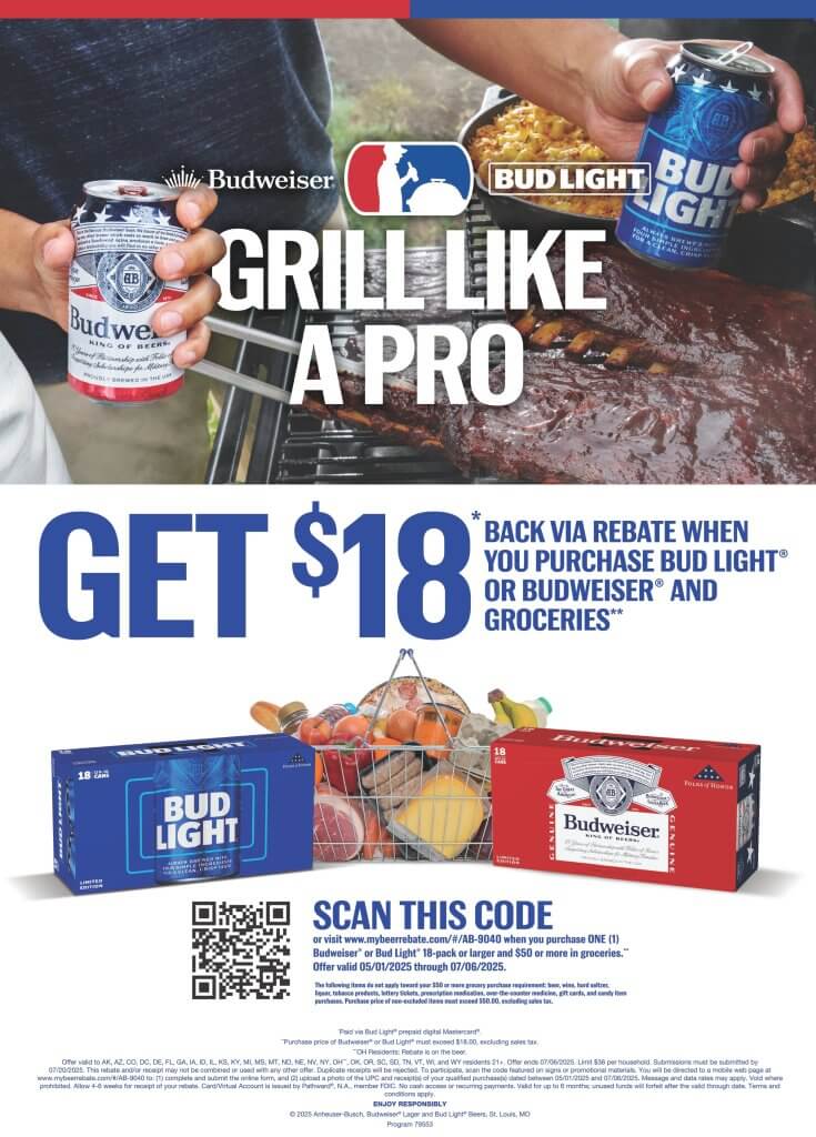 REBATE-$18-BUDWEISER-GROCERIES-5.1.25-7.6.25